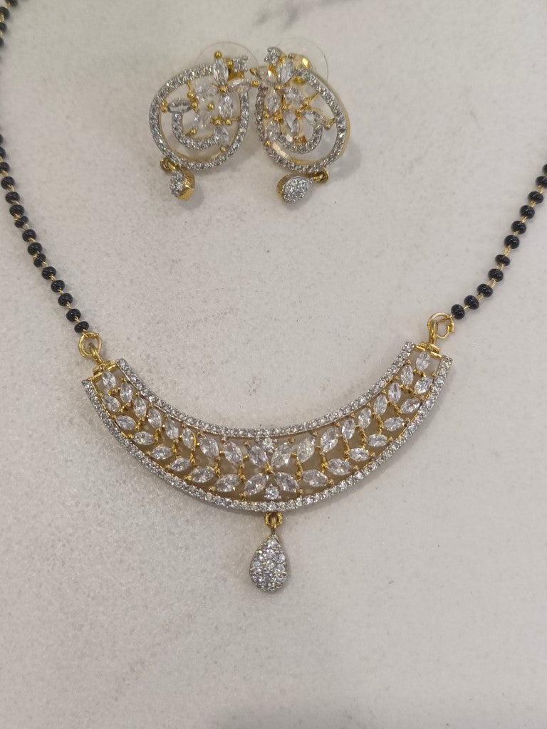 GOLD JESHIKA DIAMOND MANGALSUTRA SET