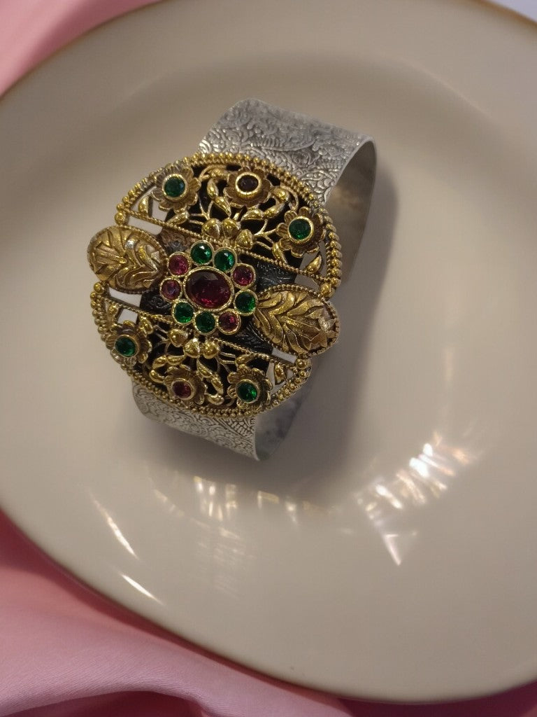 MULTI MIHIRA GERMAN SILVER BANGLE
