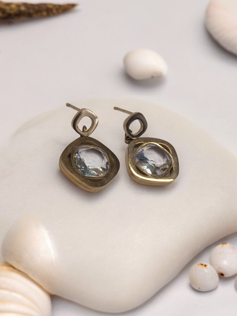 GOLD DIAMOND BELLA EARRINGS