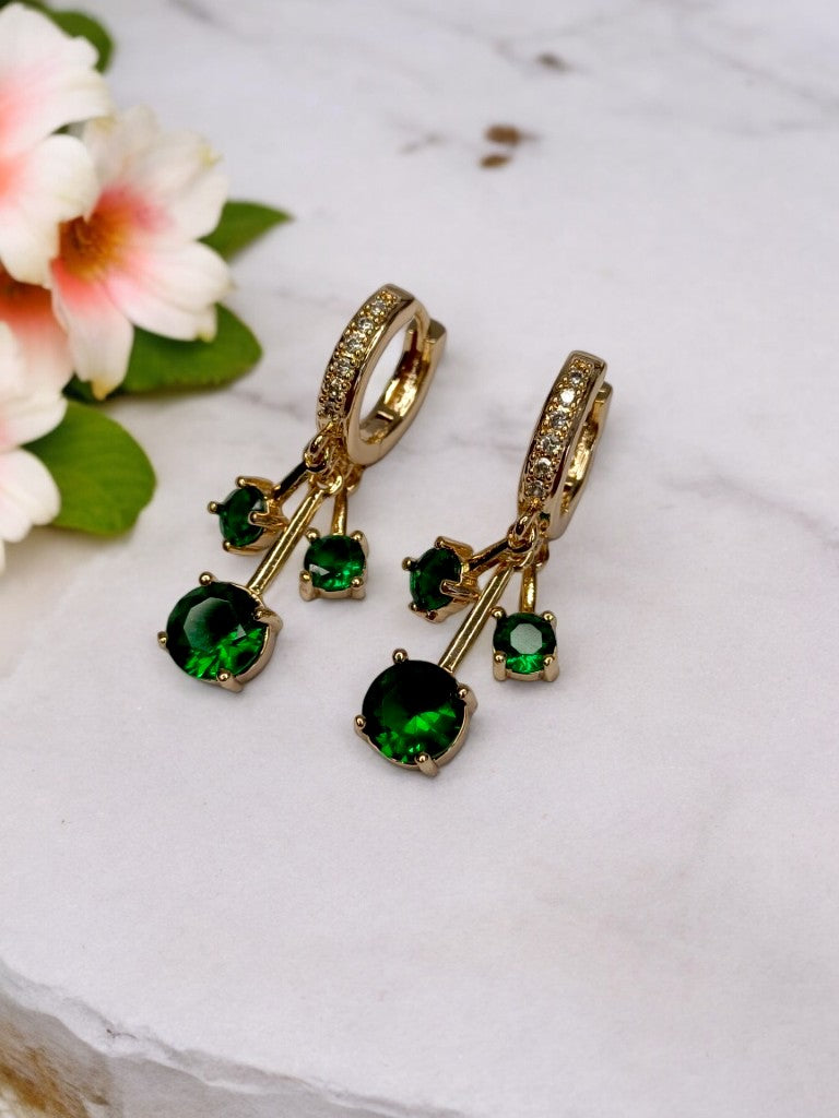 GREEN DIAMOND VIVIENNE EARRINGS