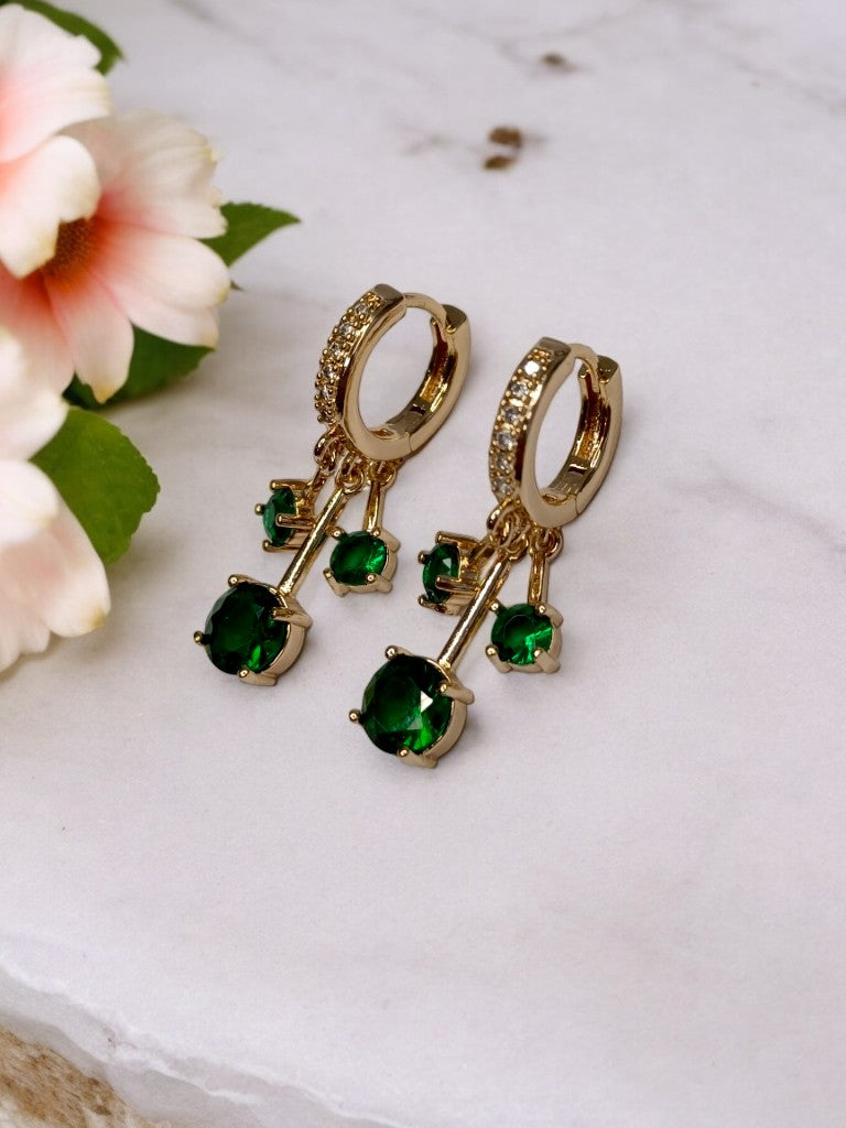 GREEN DIAMOND VIVIENNE EARRINGS