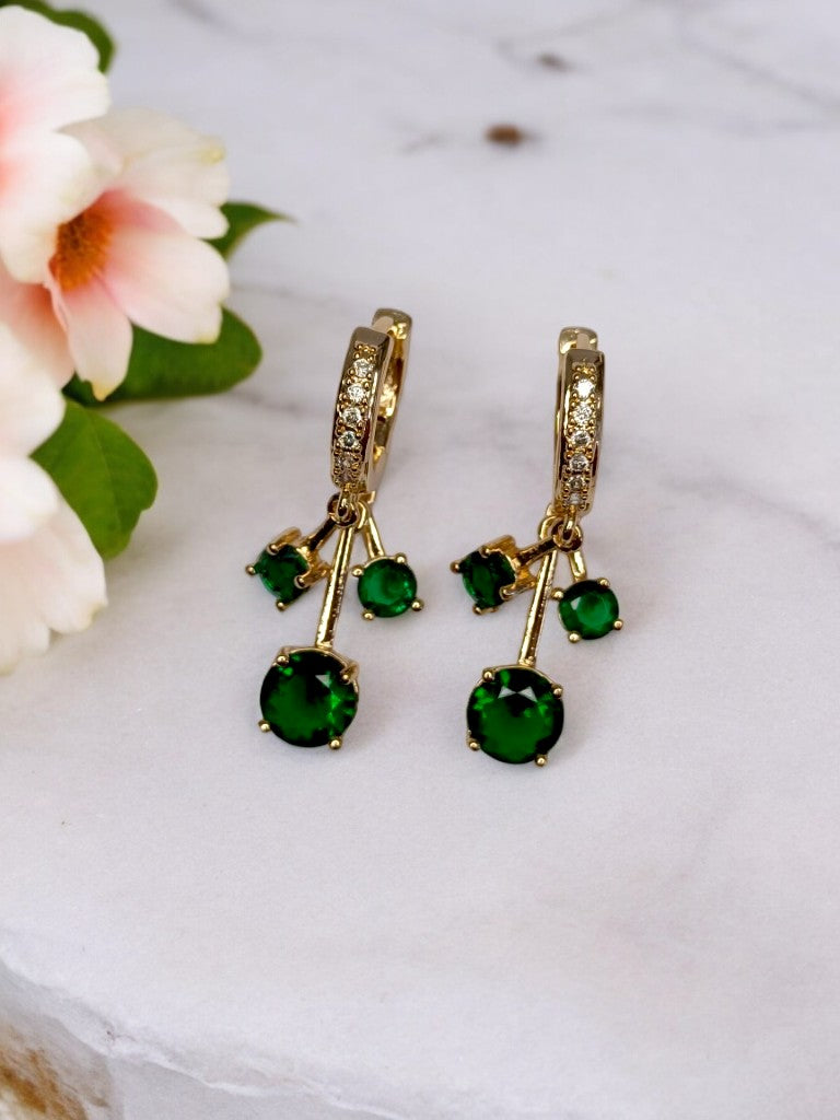 GREEN DIAMOND VIVIENNE EARRINGS