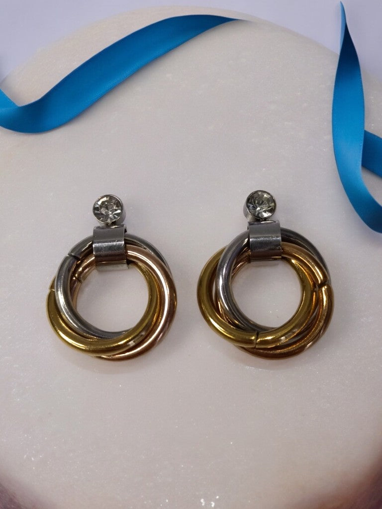 GOLD & SILVER LAYERED DESTINY EARRINGS
