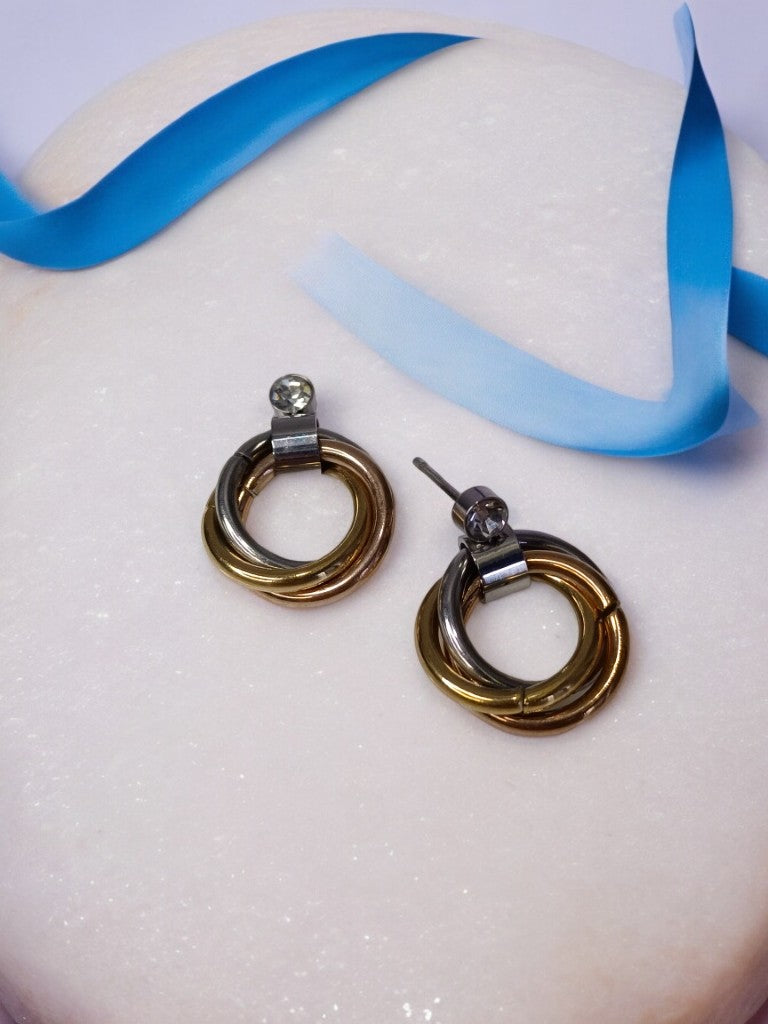 GOLD & SILVER LAYERED DESTINY EARRINGS