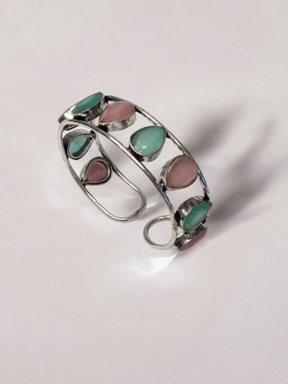 MULTI MRINIKA GERMAN SILVER BANGLE (CUFF)