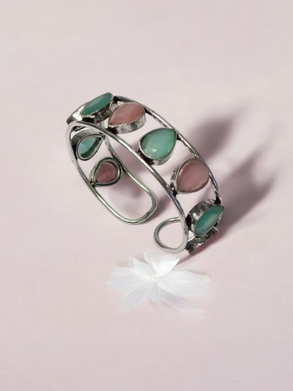 MULTI MRINIKA GERMAN SILVER BANGLE (CUFF)