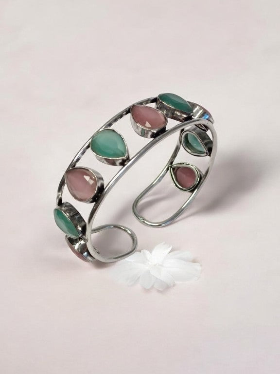 MULTI MRINIKA GERMAN SILVER BANGLE (CUFF)