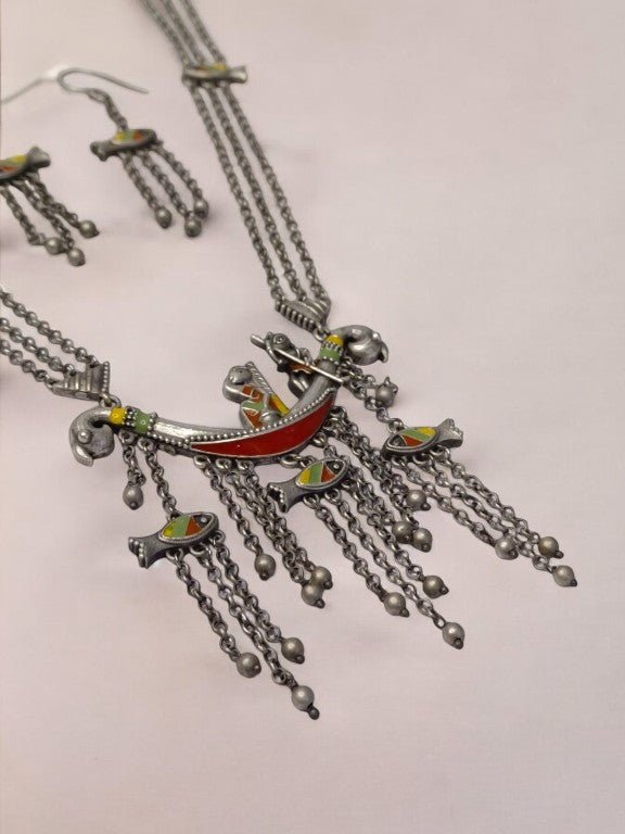 MULTI SATYASHA GERMAN SILVER JEWELLERY SET