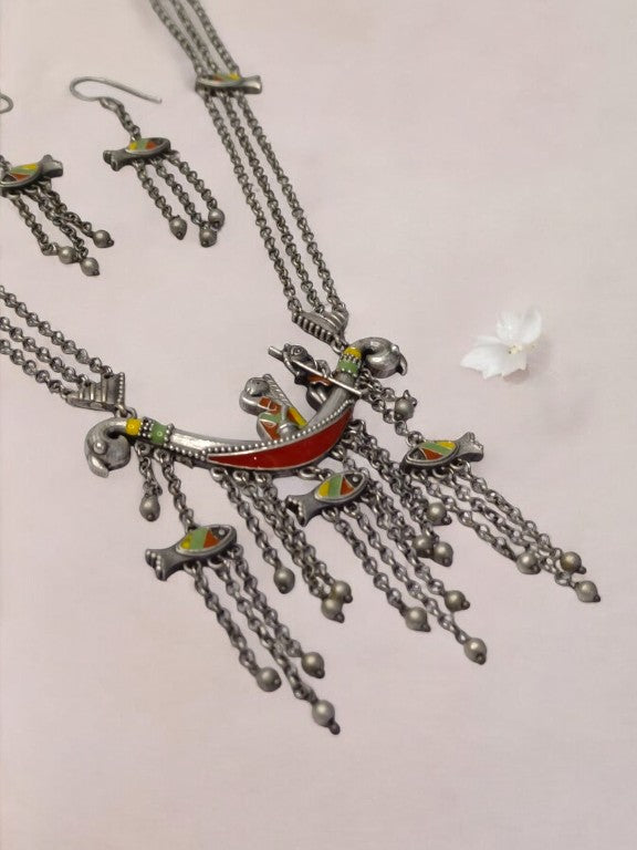 MULTI SATYASHA GERMAN SILVER JEWELLERY SET