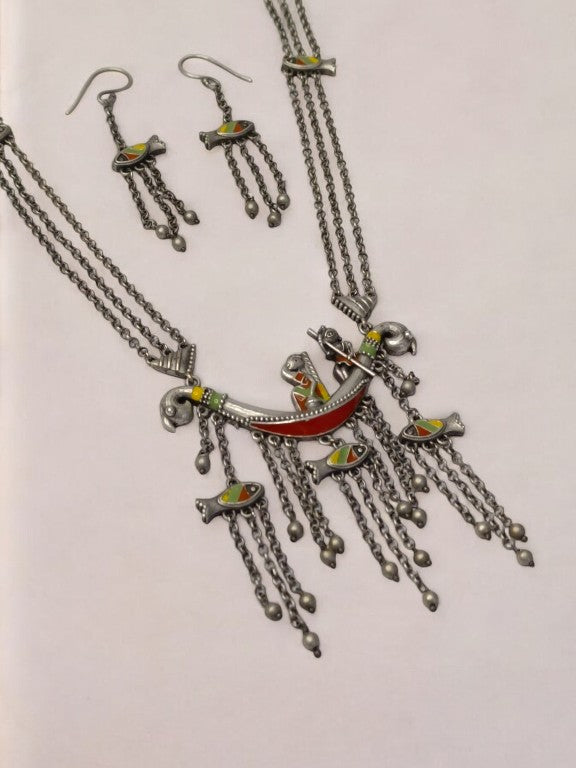 MULTI SATYASHA GERMAN SILVER JEWELLERY SET