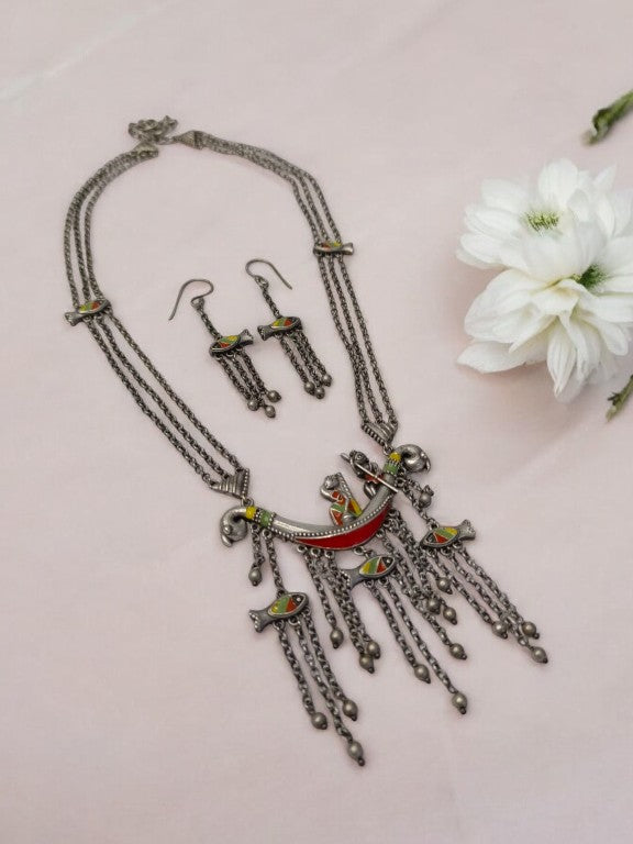 MULTI SATYASHA GERMAN SILVER JEWELLERY SET