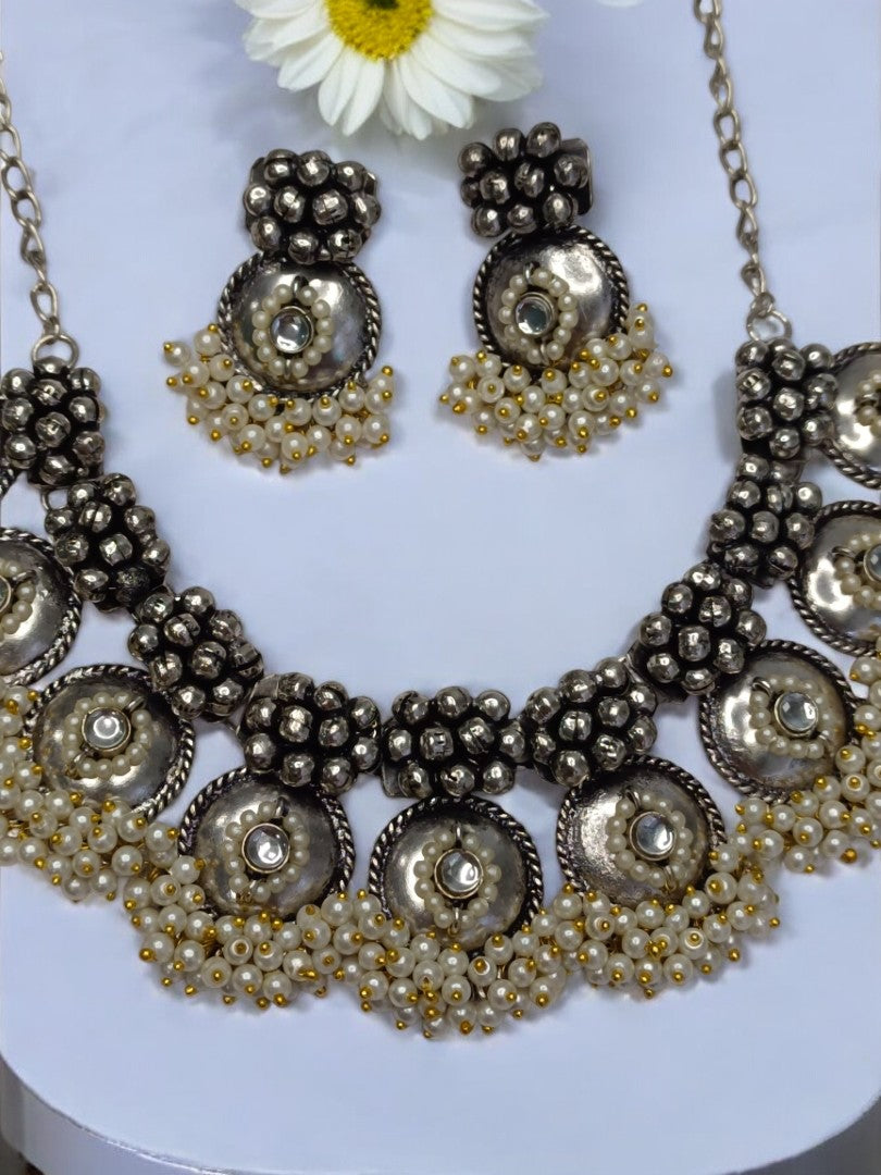 KUNJBALA GERMAN SILVER JEWELLERY SET