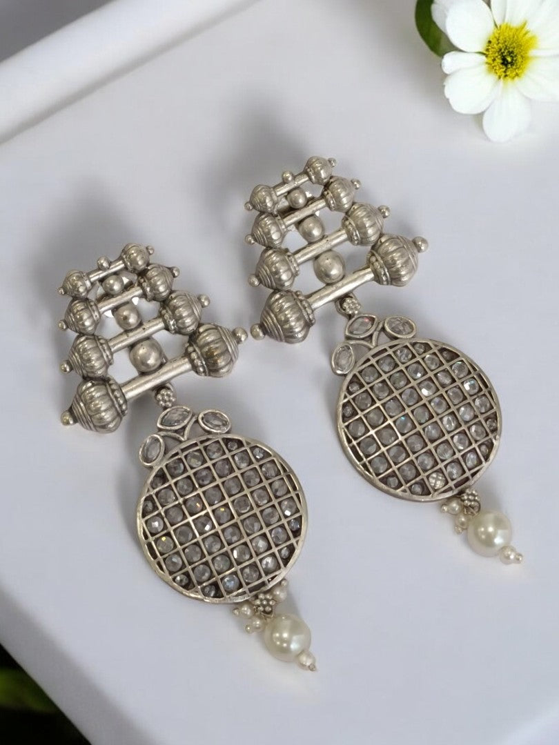 RAHA GERMAN SILVER EARRINGS