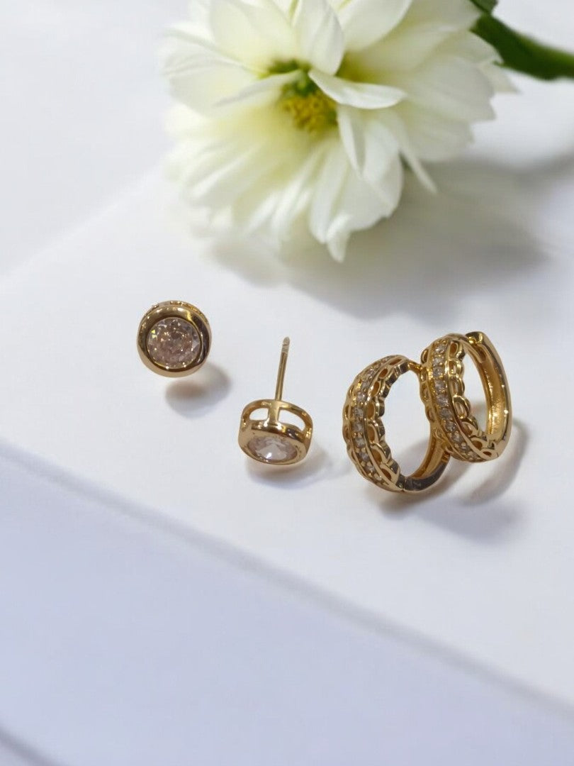 GOLDEN DIAMOND SHIULY EARRINGS (COMBO)