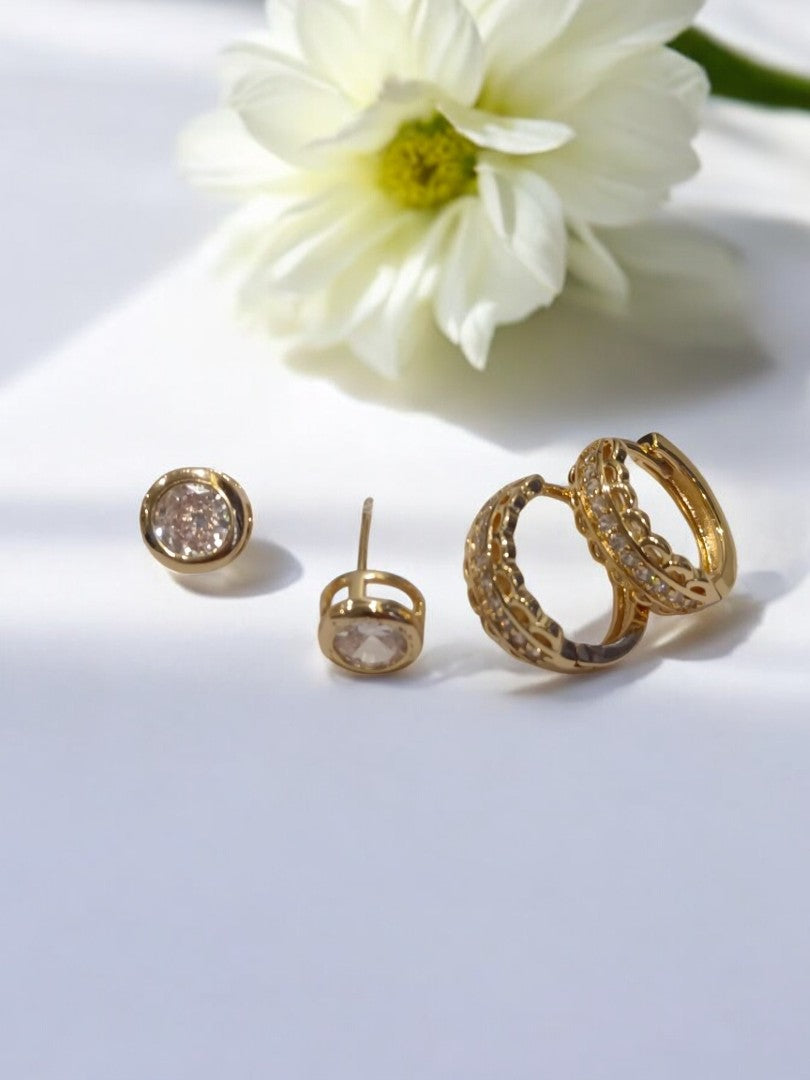 GOLDEN DIAMOND SHIULY EARRINGS (COMBO)