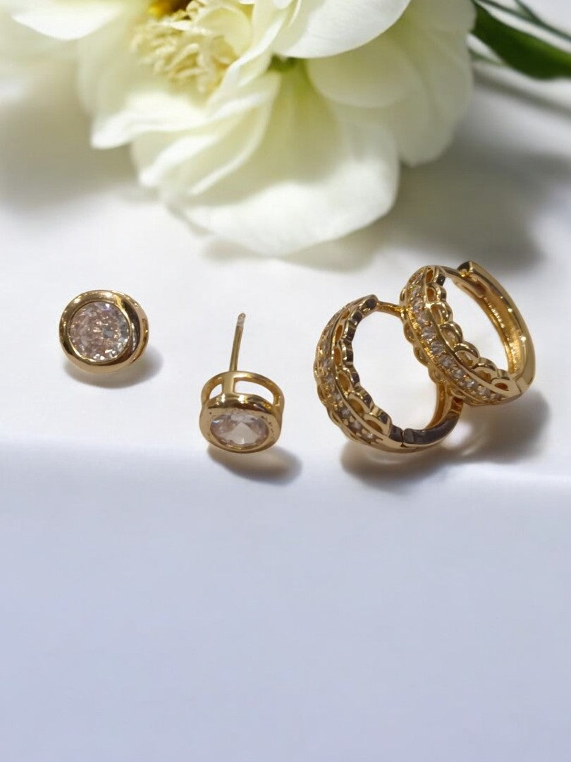 GOLDEN DIAMOND SHIULY EARRINGS (COMBO)