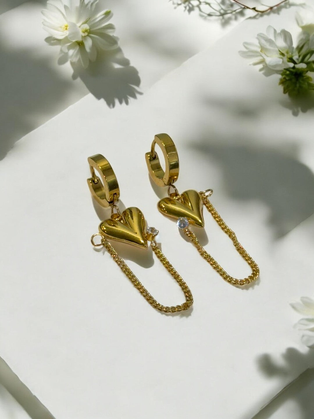 GOLDEN HEART BASTAIN EARRINGS