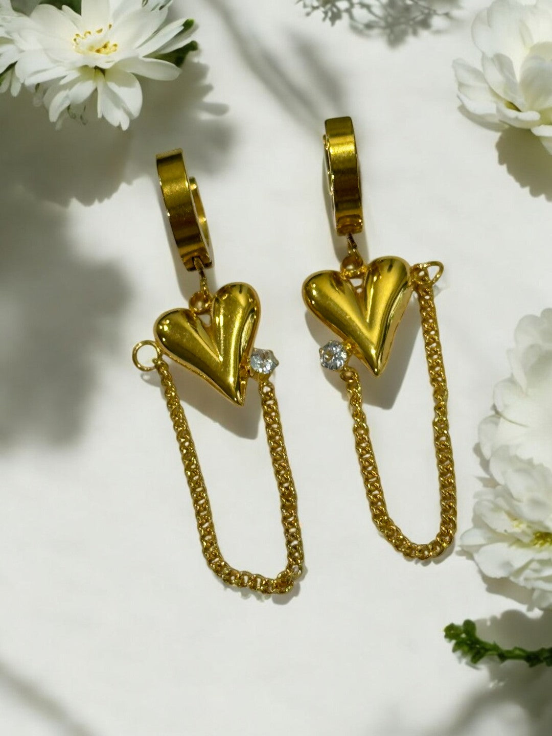 GOLDEN HEART BASTAIN EARRINGS