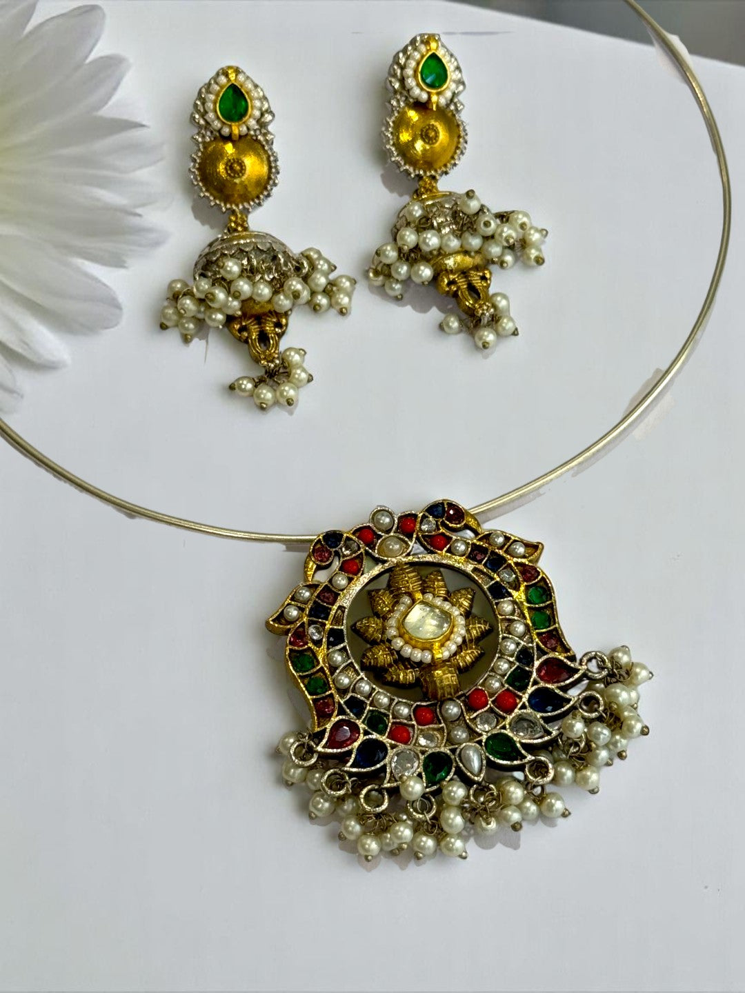 MULTI LILIANA GERMAN SILVER JEWELLERY SET