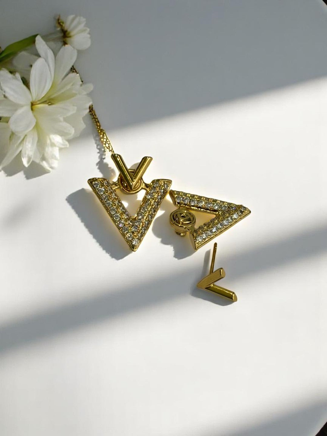 GOLDEN DIAMOND VALENTINO PETER EARRINGS