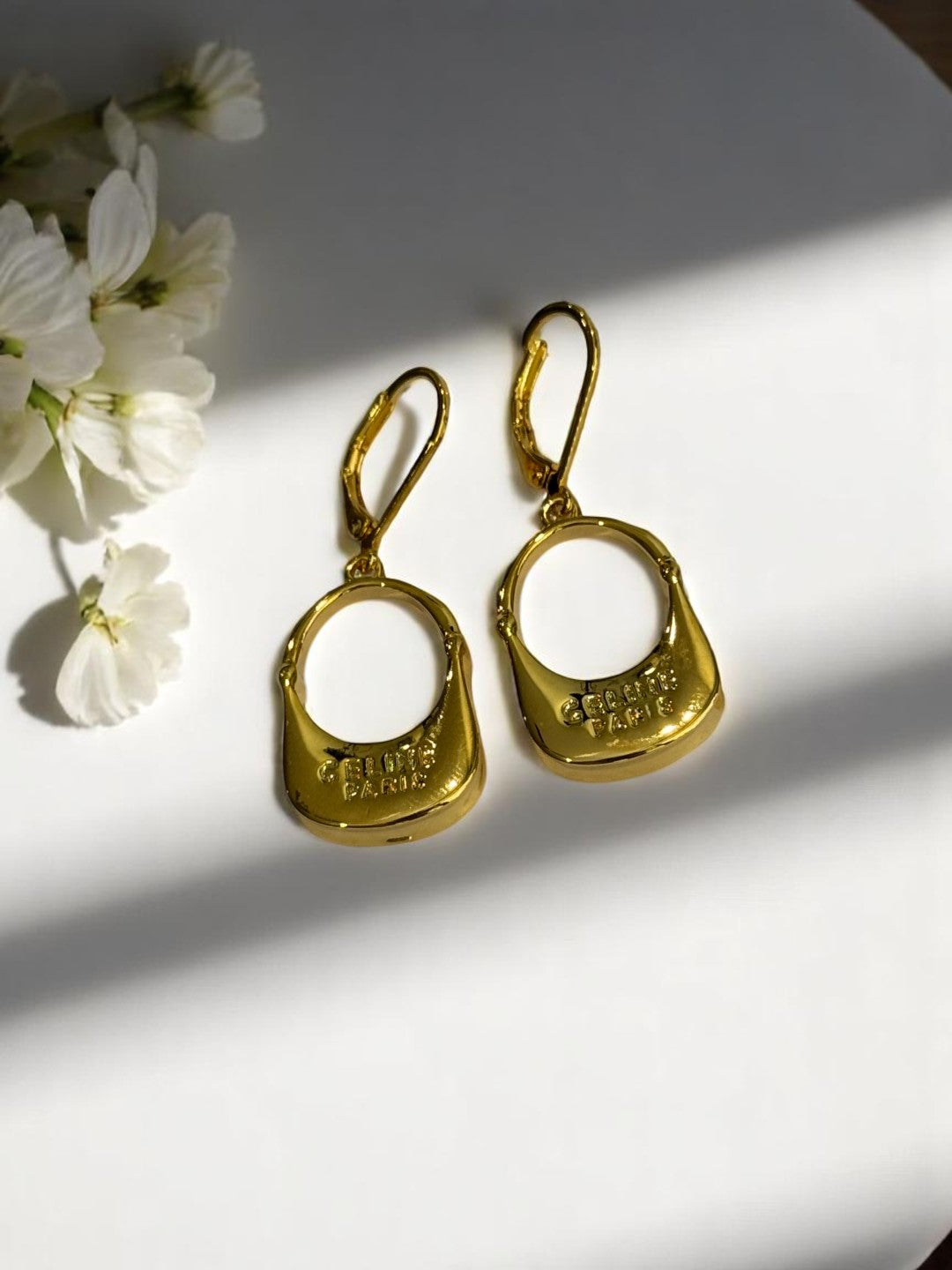 GOLDEN CELINE PARIS ZACHARY EARRINGS