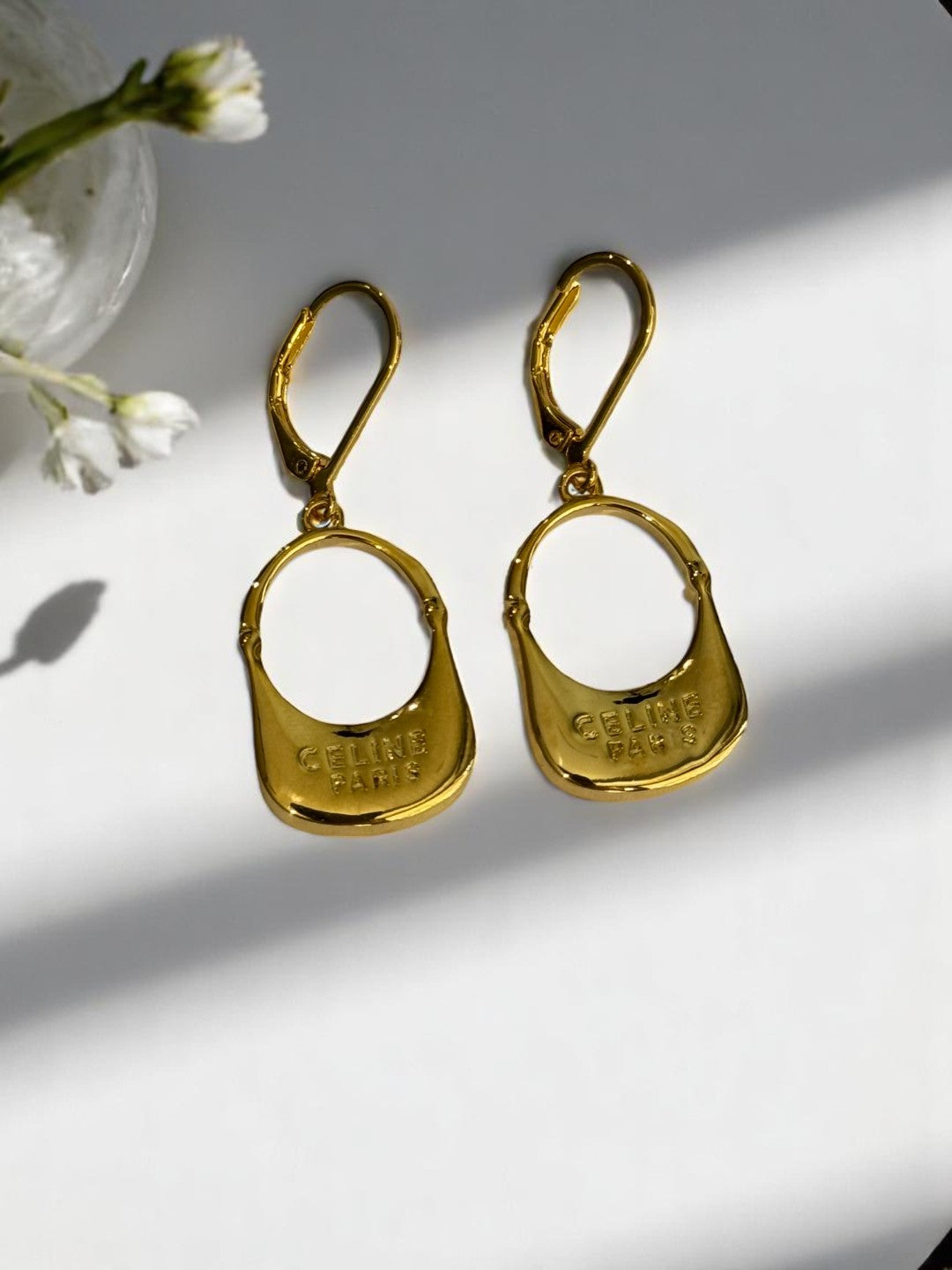 GOLDEN CELINE PARIS ZACHARY EARRINGS