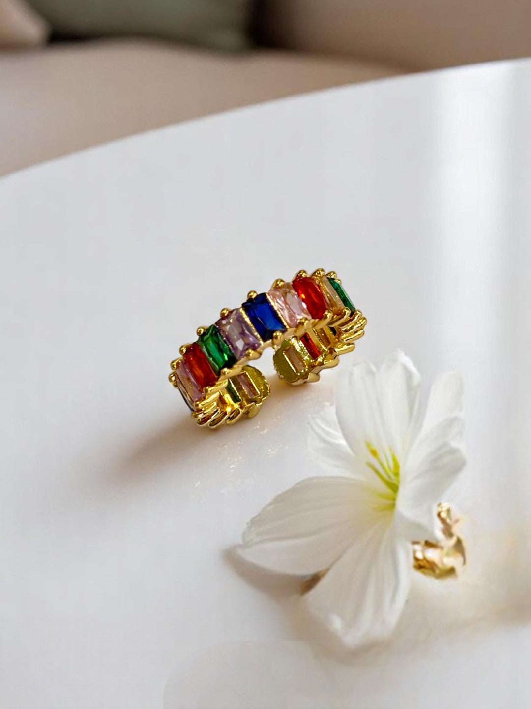 MULTI RECTANGULAR DIAMOND AASHVI RING