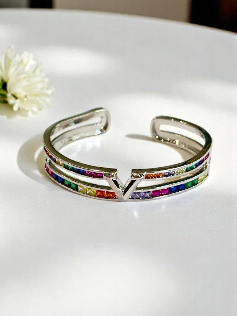 MULTI DIAMOND VALENTINO DOMINIC BRACELET (CUFF)