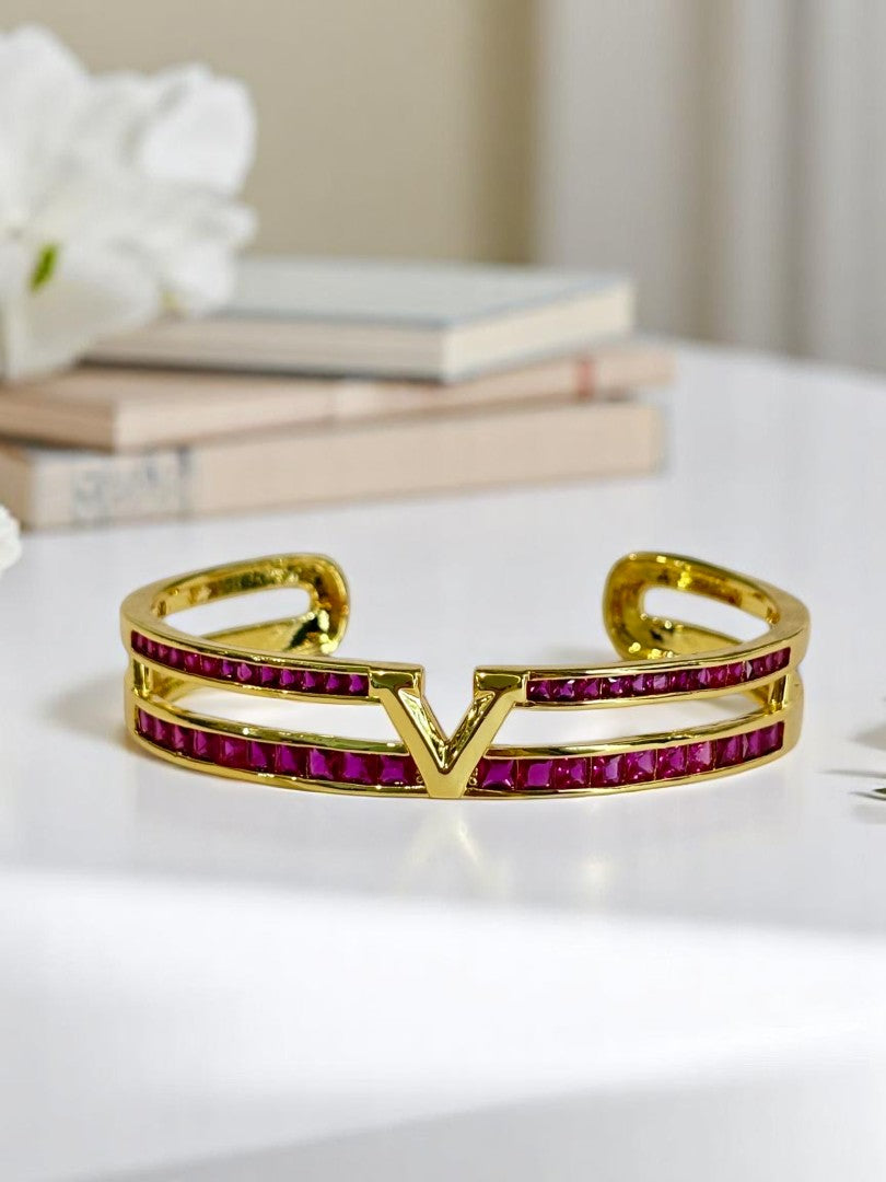 PINK DIAMOND VALENTINO DOMINIC BRACELET (CUFF)