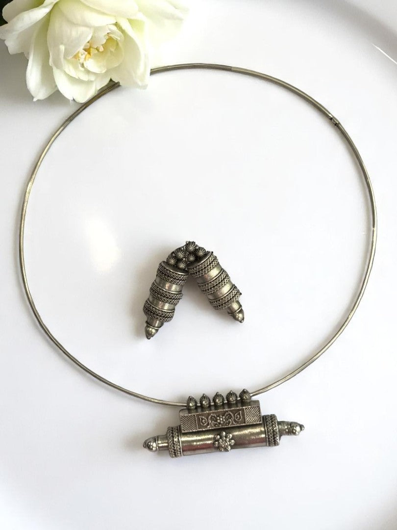 SILVER HASLI JIGYA GERMAN SILVER JEWELLERY SET