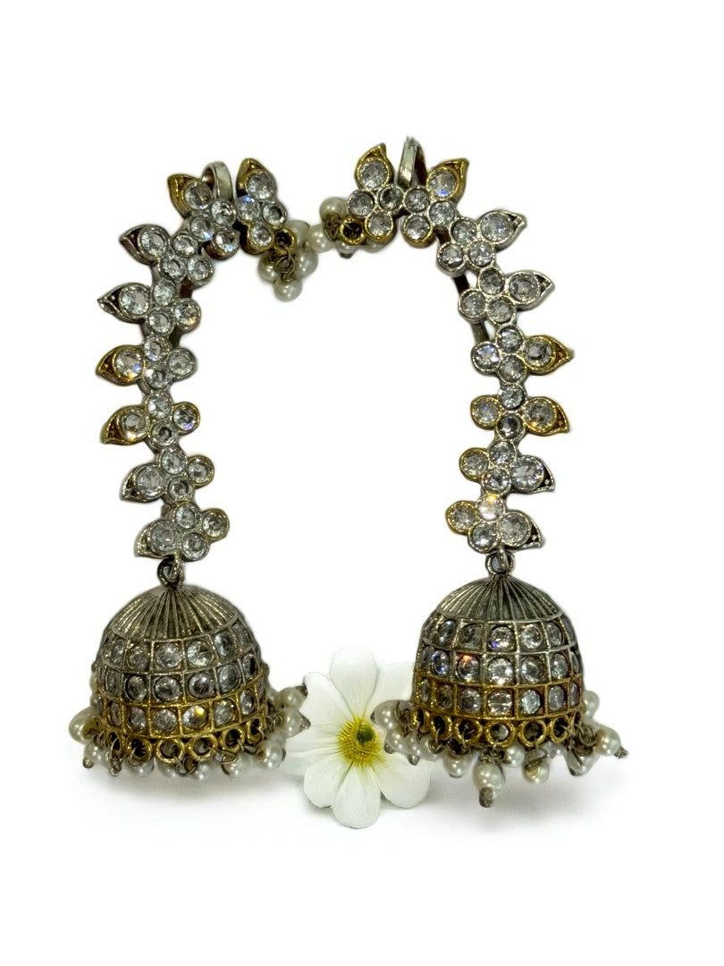 WHITE HEZHU GERMAN SILVER EAR CUFF