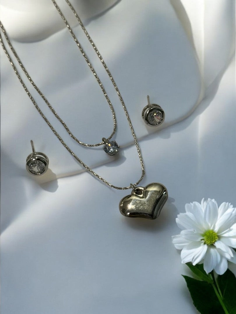 SILVER HEART SHANEY NECKLACE