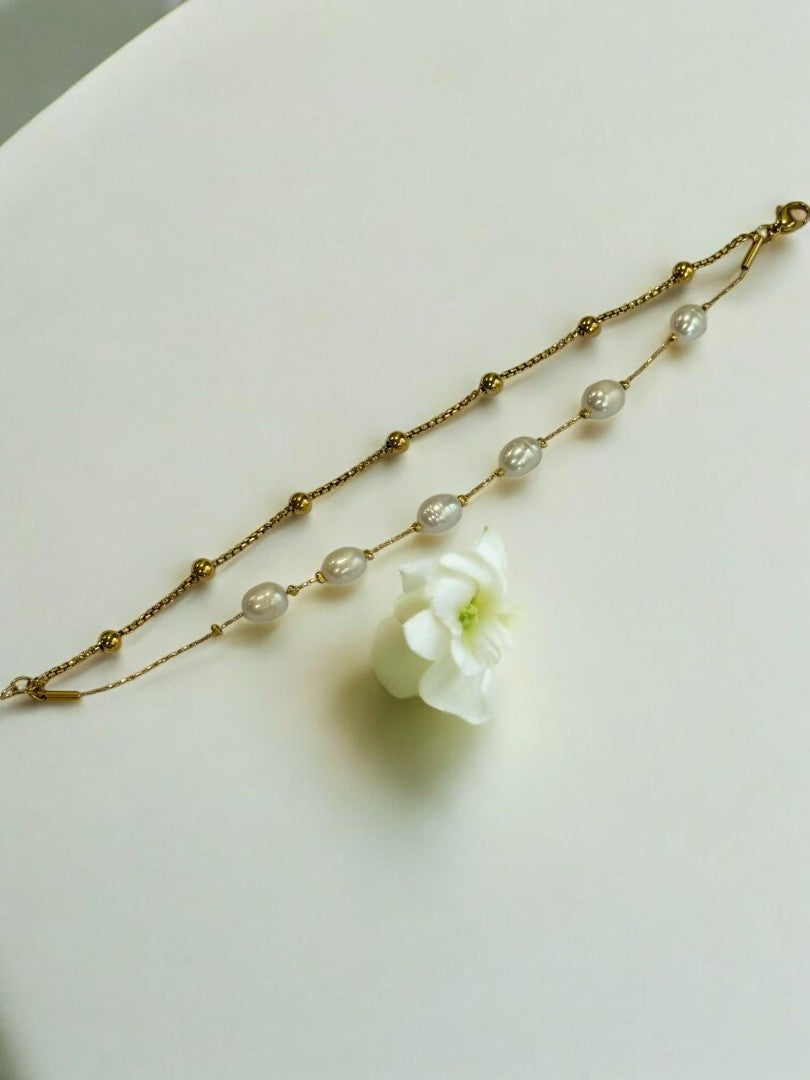 GOLDEN PEARL MAVE BRACELET