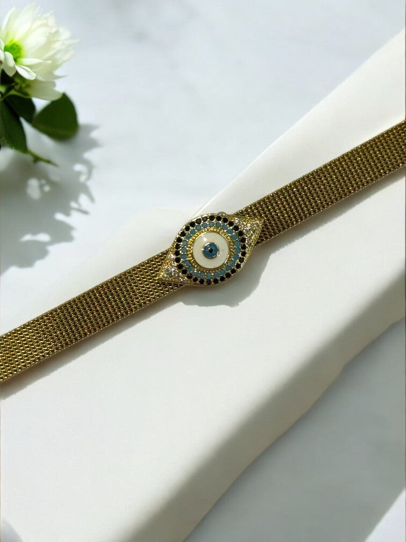 GOLDEN DIAMOND EVIL EYE URVI BELT BRACELET