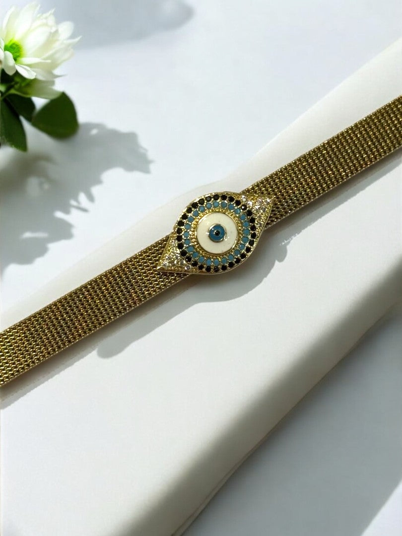 GOLDEN DIAMOND EVIL EYE URVI BELT BRACELET