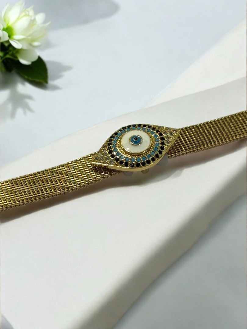 GOLDEN DIAMOND EVIL EYE URVI BELT BRACELET
