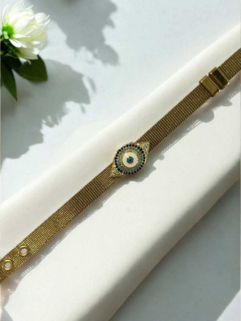 GOLDEN DIAMOND EVIL EYE URVI BELT BRACELET