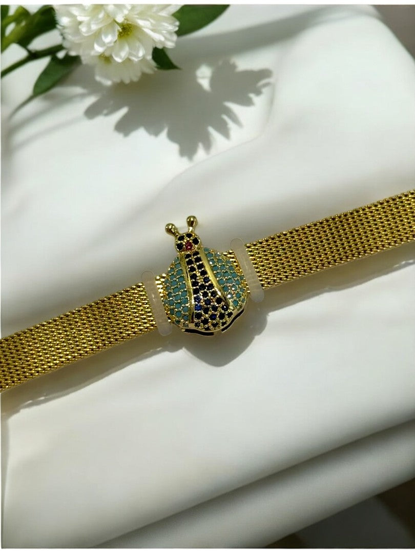 GOLDEN DIAMOND BUG UTPALA BELT BRACELET