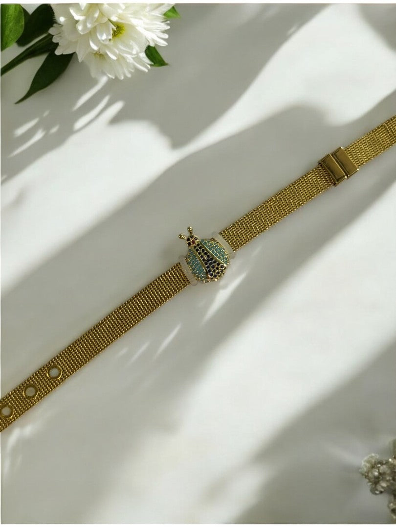 GOLDEN DIAMOND BUG UTPALA BELT BRACELET