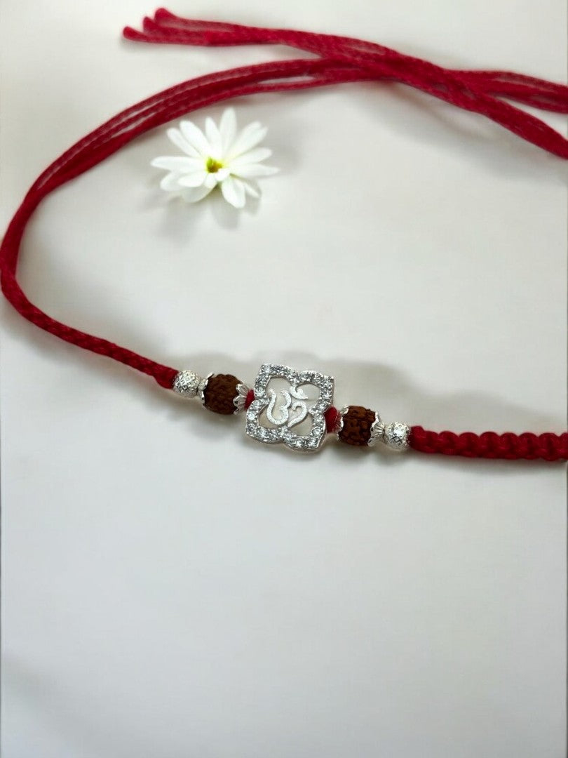 OM TRISHA PURE SILVER RAKHI