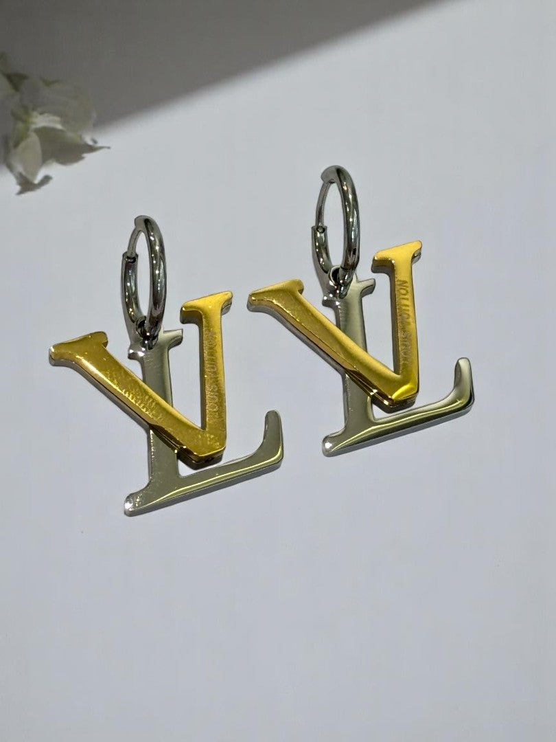 DUAL TONE LV ASHTON EARRINGS