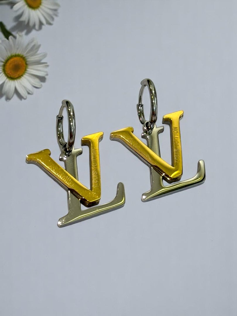 DUAL TONE LV ASHTON EARRINGS