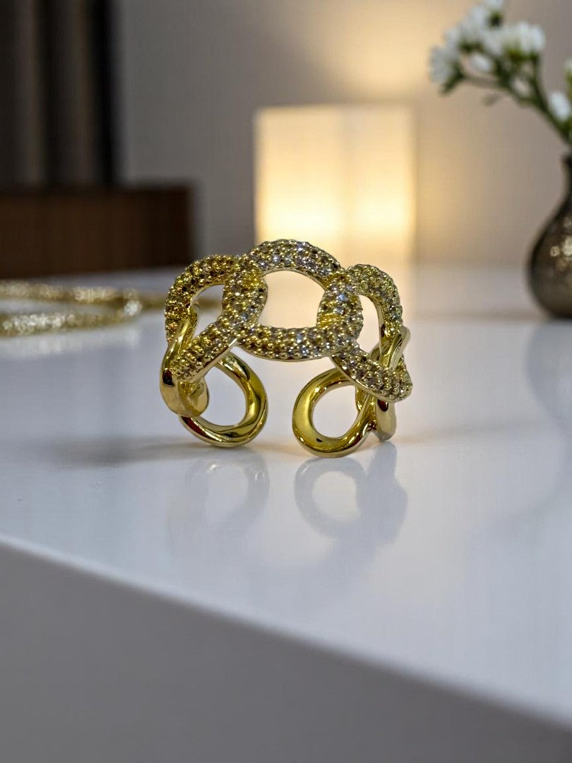 GOLD DIAMOND AHANSHI RING