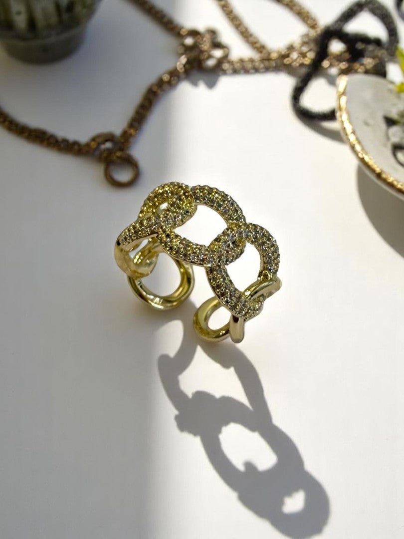 GOLD DIAMOND AHANSHI RING