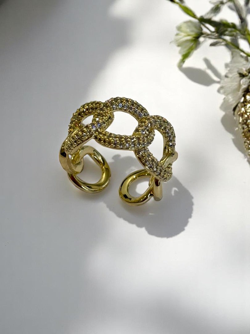 GOLD DIAMOND AHANSHI RING