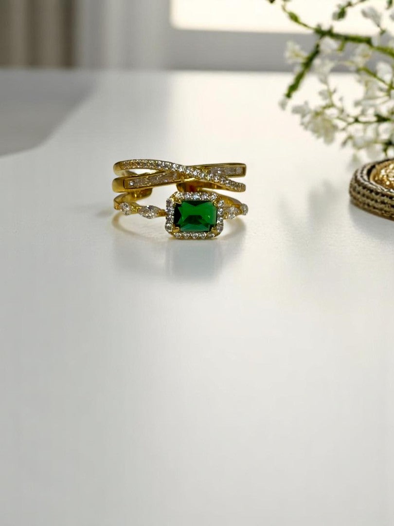 GREEN DIAMOND BHAVAKSHI RING