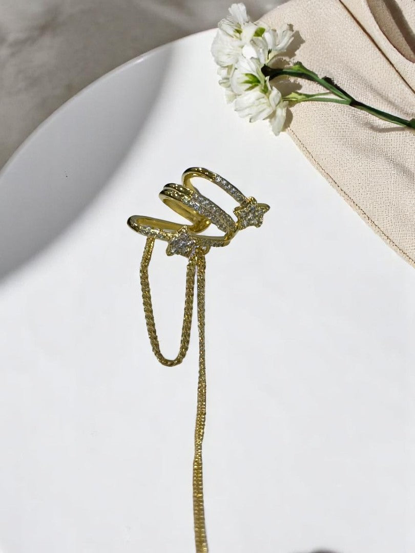 GOLDEN DIAMOND DECLAN EAR CUFF