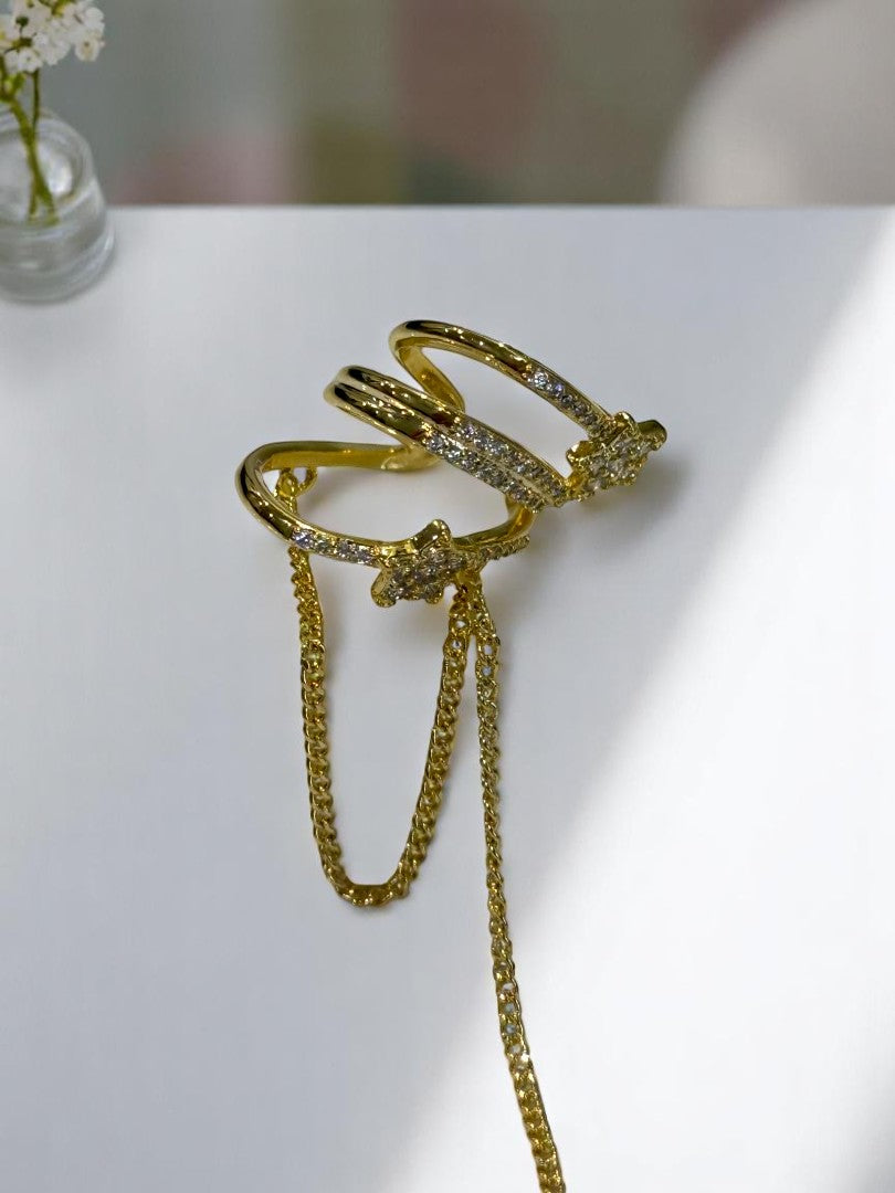 GOLDEN DIAMOND DECLAN EAR CUFF