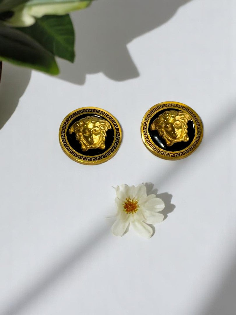 BLACK VERSACE ABRAH EARRINGS