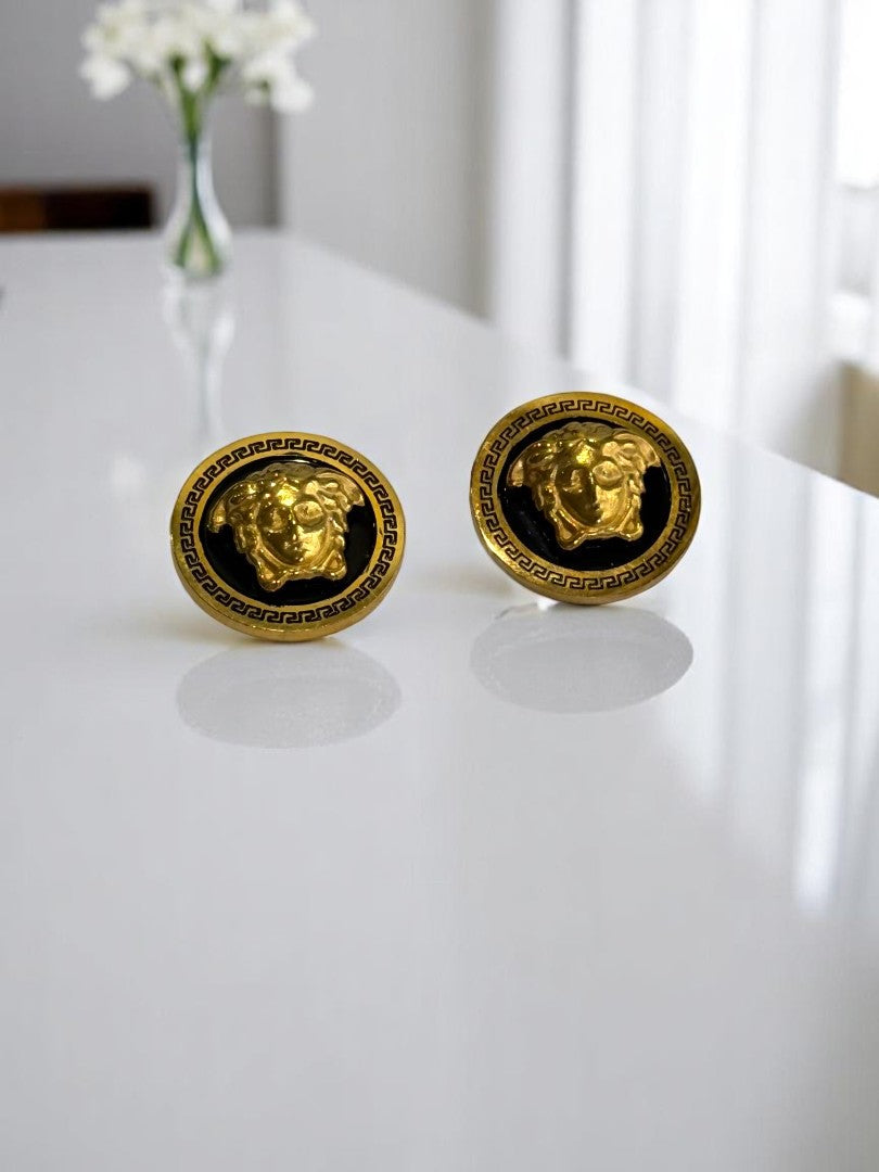 BLACK VERSACE ABRAH EARRINGS